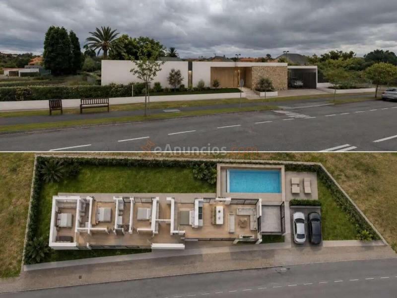 Chalet moderno de obra nueva con jardín, piscina y terraza en Dorneda, Oleiros