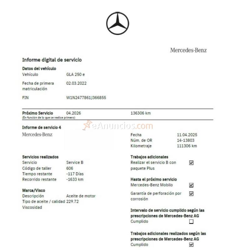 Mercedes GLA 250E 218 CV 8G-TRONIC BUSINESS LINE 