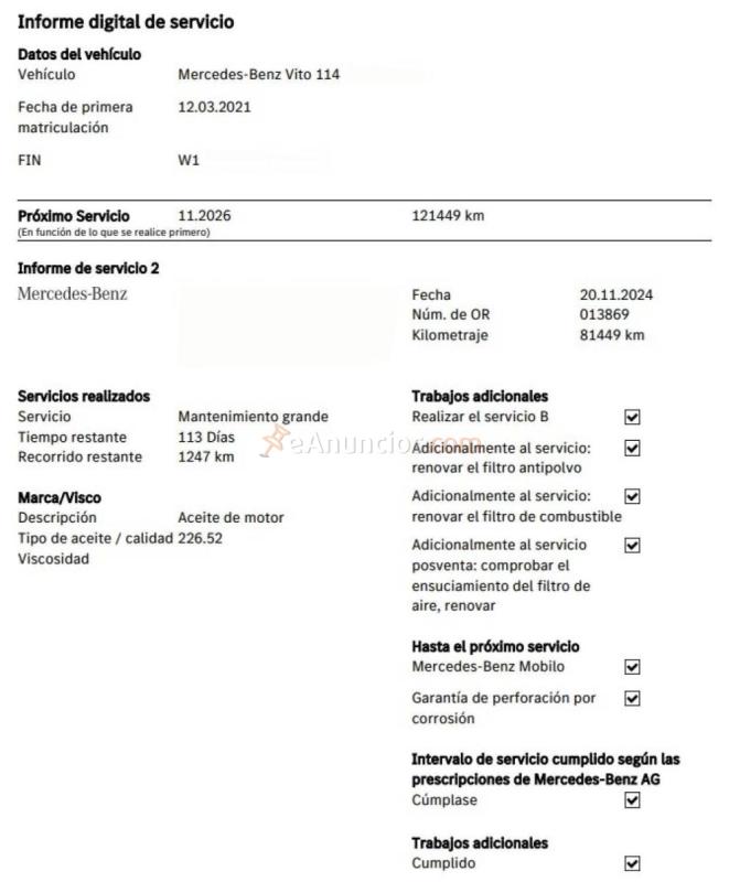 Mercedes Vito FURGÓN 114 CDI 136 CV LARGA FWD 