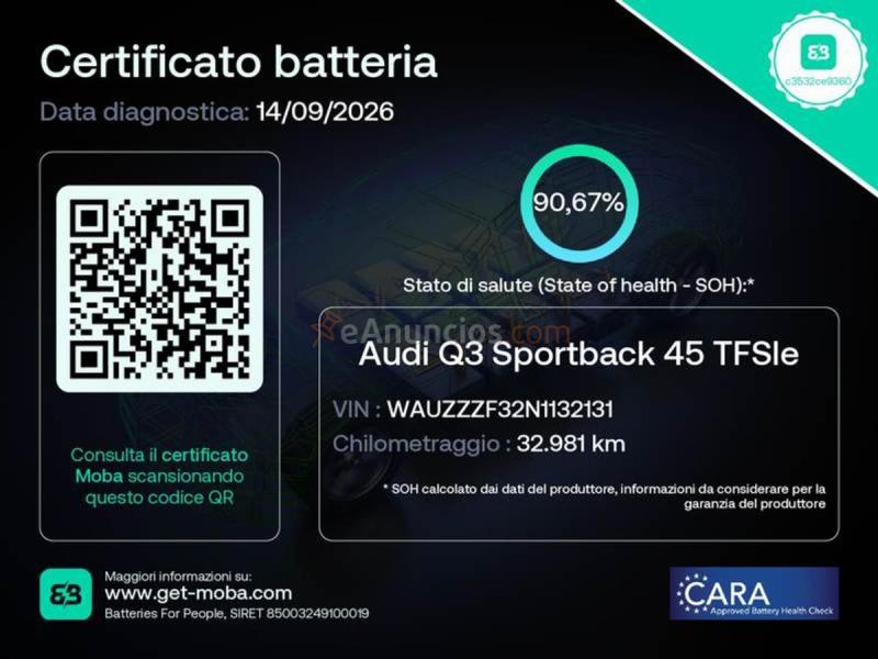 Audi Q3 Sportback 45 TFSI E S TRONIC S LINE 245CV