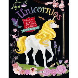Unicornios. Dibujos para raspar y colorear